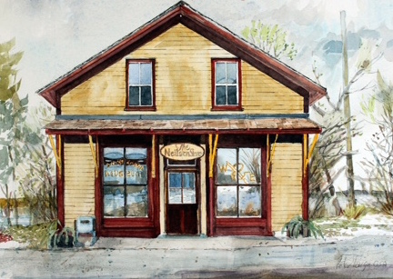 Neilson Store Museum Watercolour by Peter G. S. Large